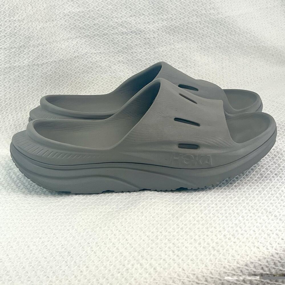 Hoka Ora Recovery Slide 3 Gray Sandals Unisex Size W8 M6 Comfort Slides - Picture 4 of 10